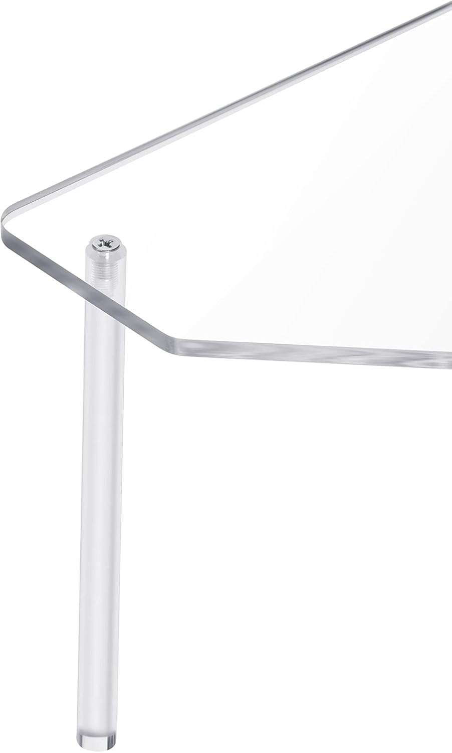 Jetec 2 Tier Corner Bathroom Organizer Countertop Shelf Acrylic Bathroom Table Organizer Vanity Tray Sink Stackable Clear Shower Corner Vanity Shelf for Kitchen Toilet Makeup Storage