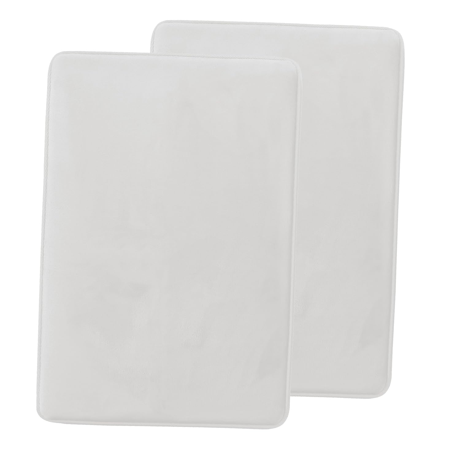 Clara Clark U-Shaped Contour Rug 24" x 19" - Memory Foam Bath Mat, Plush, Cozy, Ultra Soft, Non Slip, Perfect for U-Shaped Toilet Rug, Rugs for Bathroom, Machine Washable, Quick Dry - Blue Heaven
