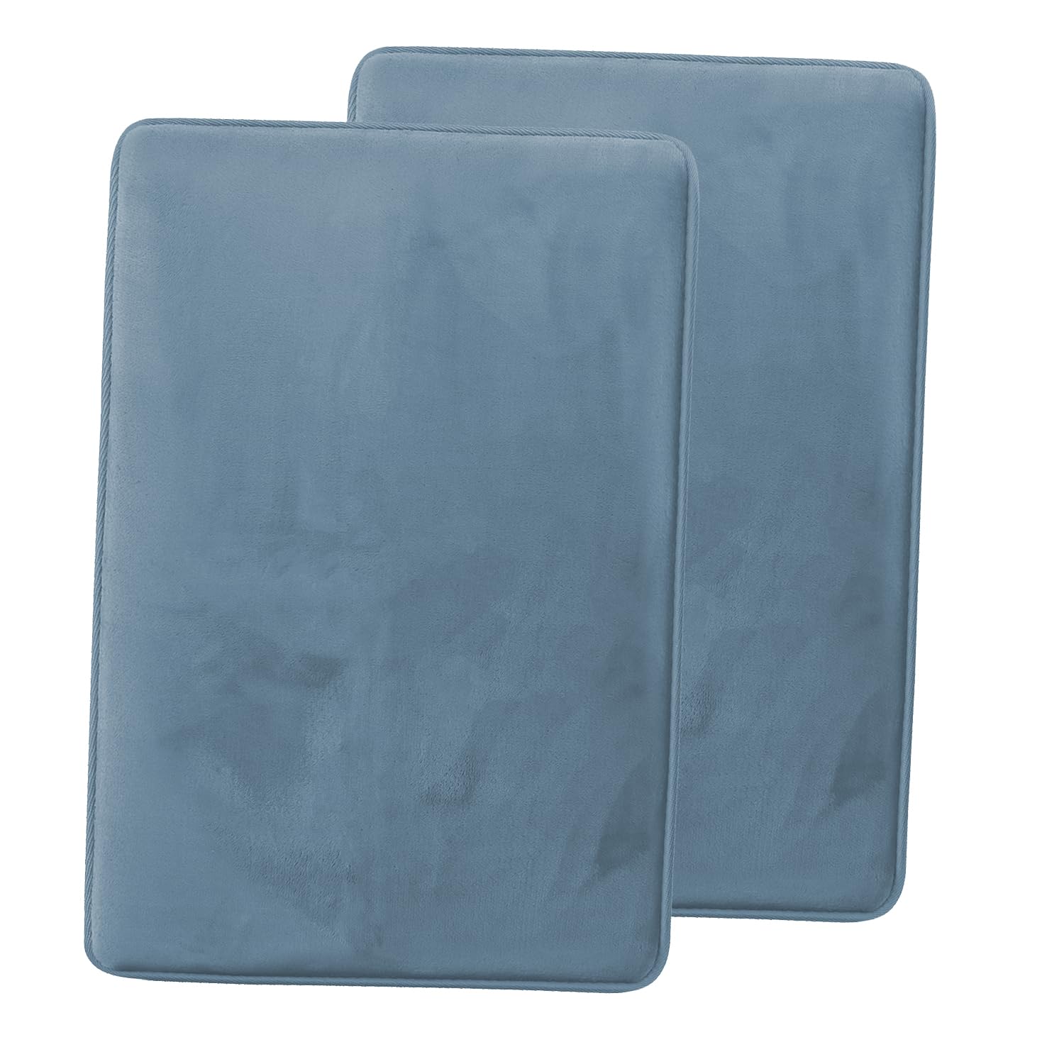 Clara Clark U-Shaped Contour Rug 24" x 19" - Memory Foam Bath Mat, Plush, Cozy, Ultra Soft, Non Slip, Perfect for U-Shaped Toilet Rug, Rugs for Bathroom, Machine Washable, Quick Dry - Blue Heaven