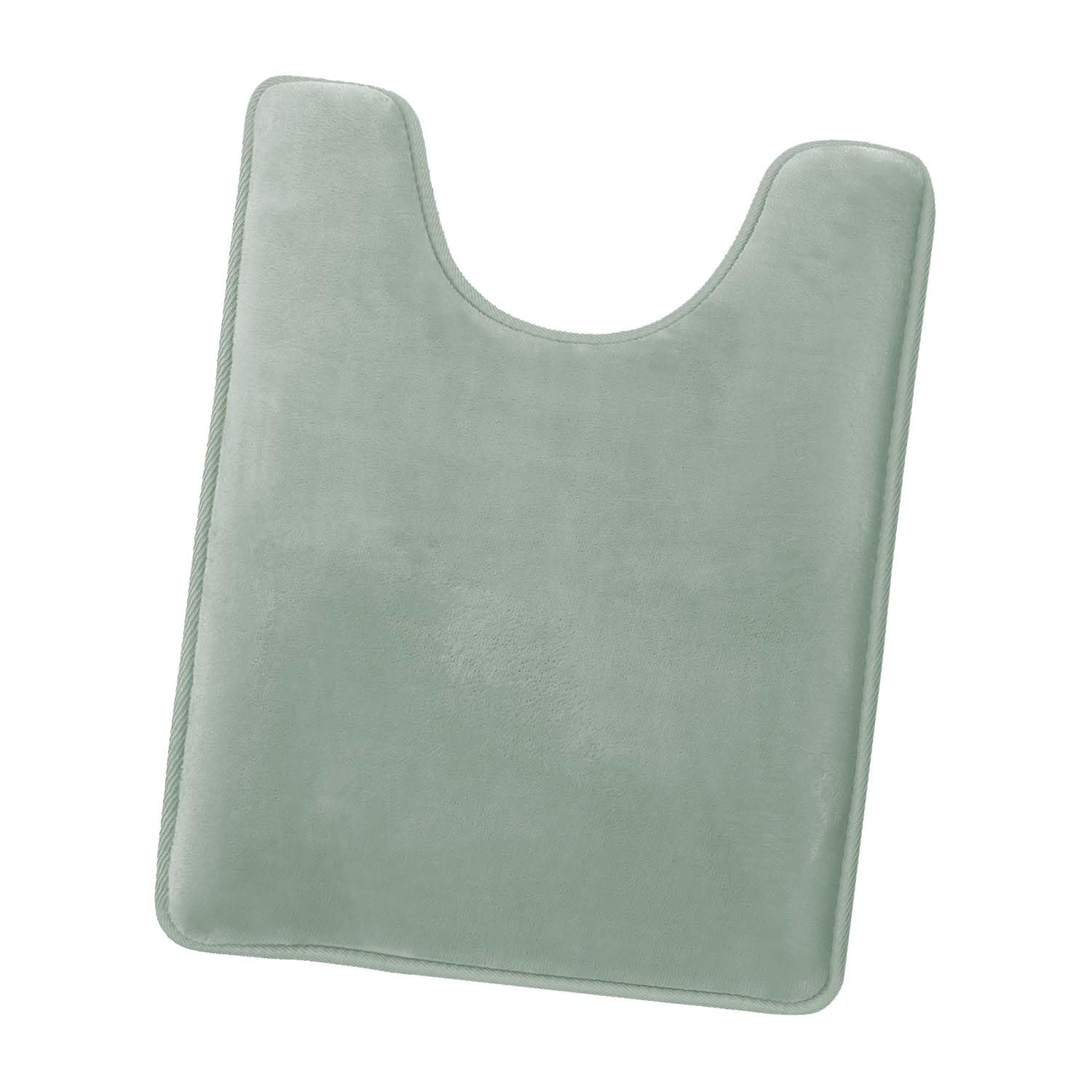Clara Clark U-Shaped Contour Rug 24" x 19" - Memory Foam Bath Mat, Plush, Cozy, Ultra Soft, Non Slip, Perfect for U-Shaped Toilet Rug, Rugs for Bathroom, Machine Washable, Quick Dry - Blue Heaven