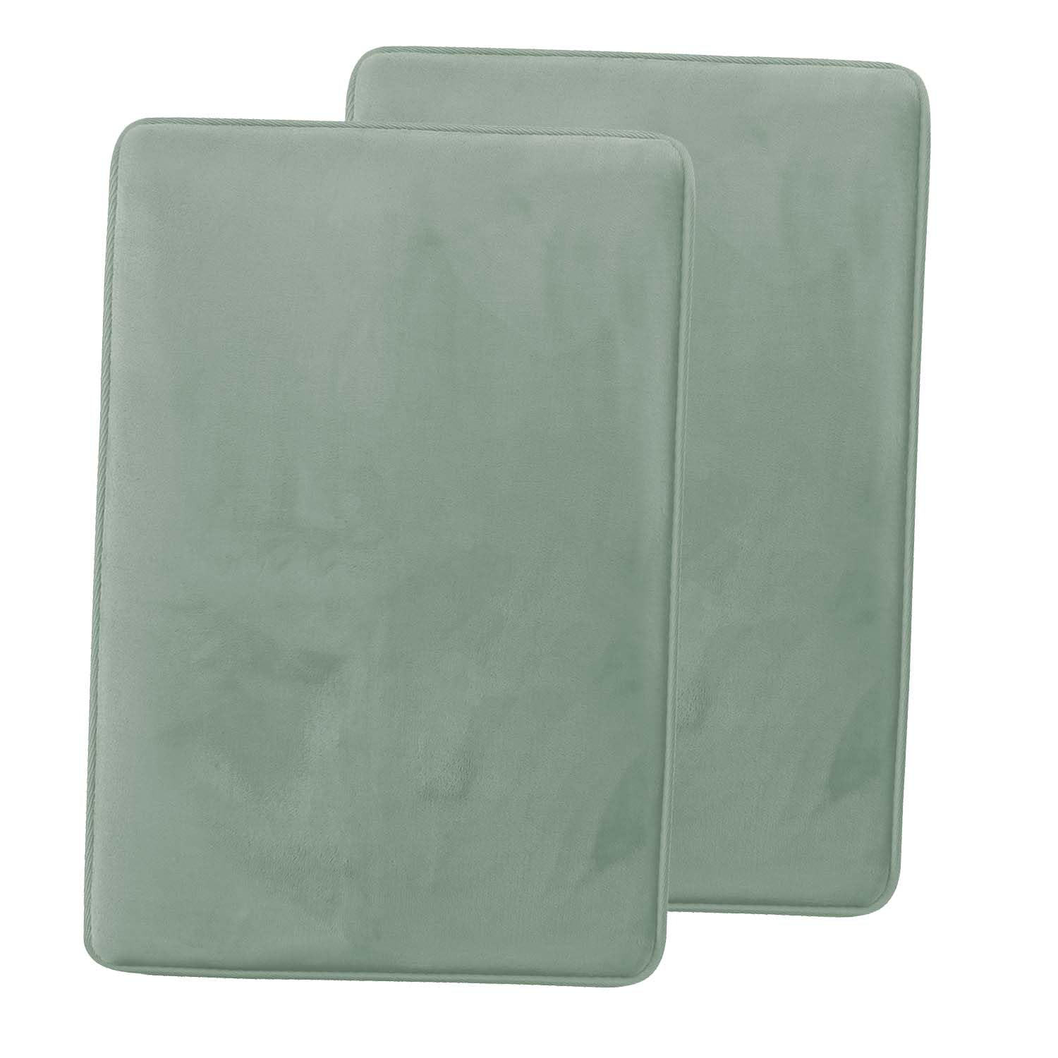 Clara Clark U-Shaped Contour Rug 24" x 19" - Memory Foam Bath Mat, Plush, Cozy, Ultra Soft, Non Slip, Perfect for U-Shaped Toilet Rug, Rugs for Bathroom, Machine Washable, Quick Dry - Blue Heaven