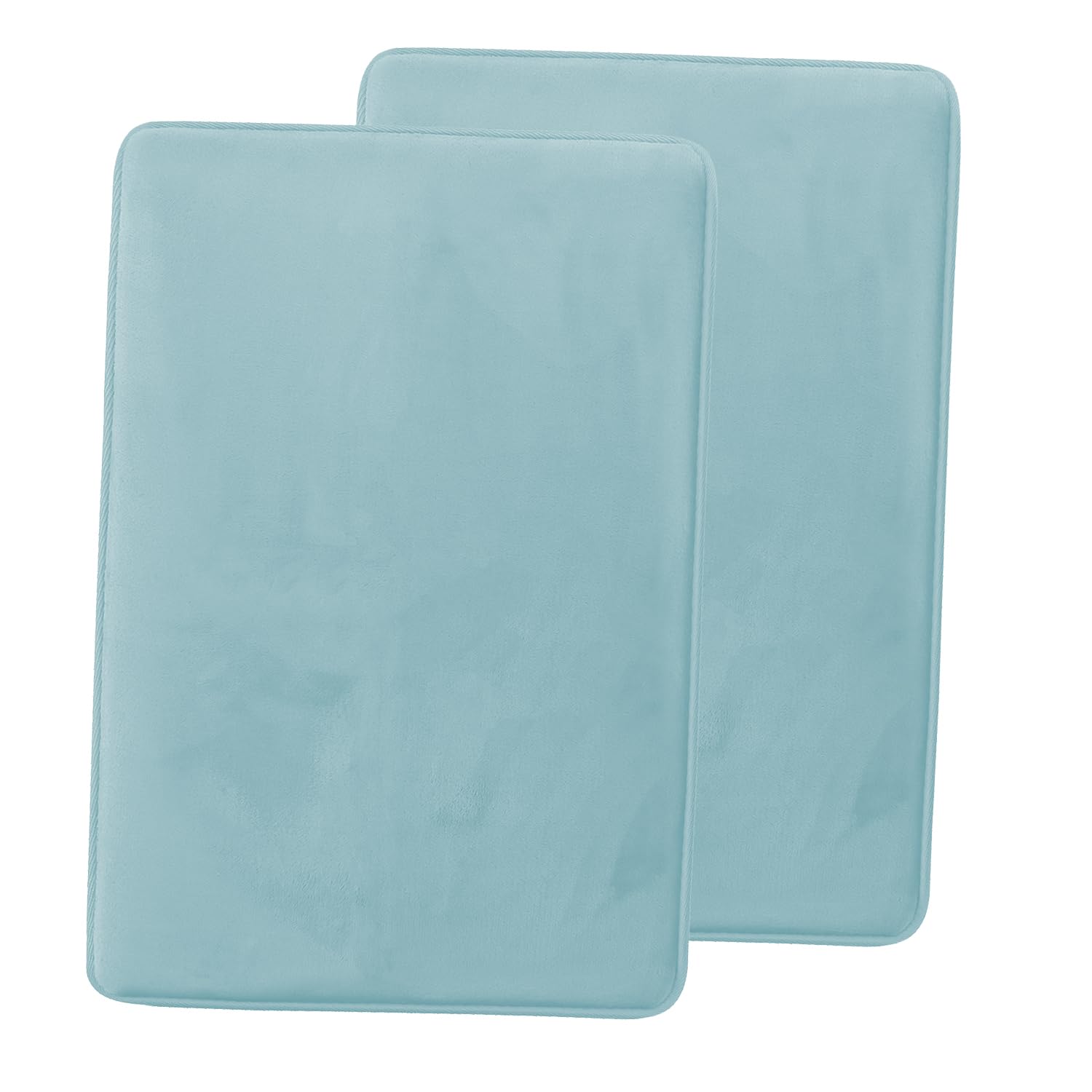 Clara Clark U-Shaped Contour Rug 24" x 19" - Memory Foam Bath Mat, Plush, Cozy, Ultra Soft, Non Slip, Perfect for U-Shaped Toilet Rug, Rugs for Bathroom, Machine Washable, Quick Dry - Blue Heaven