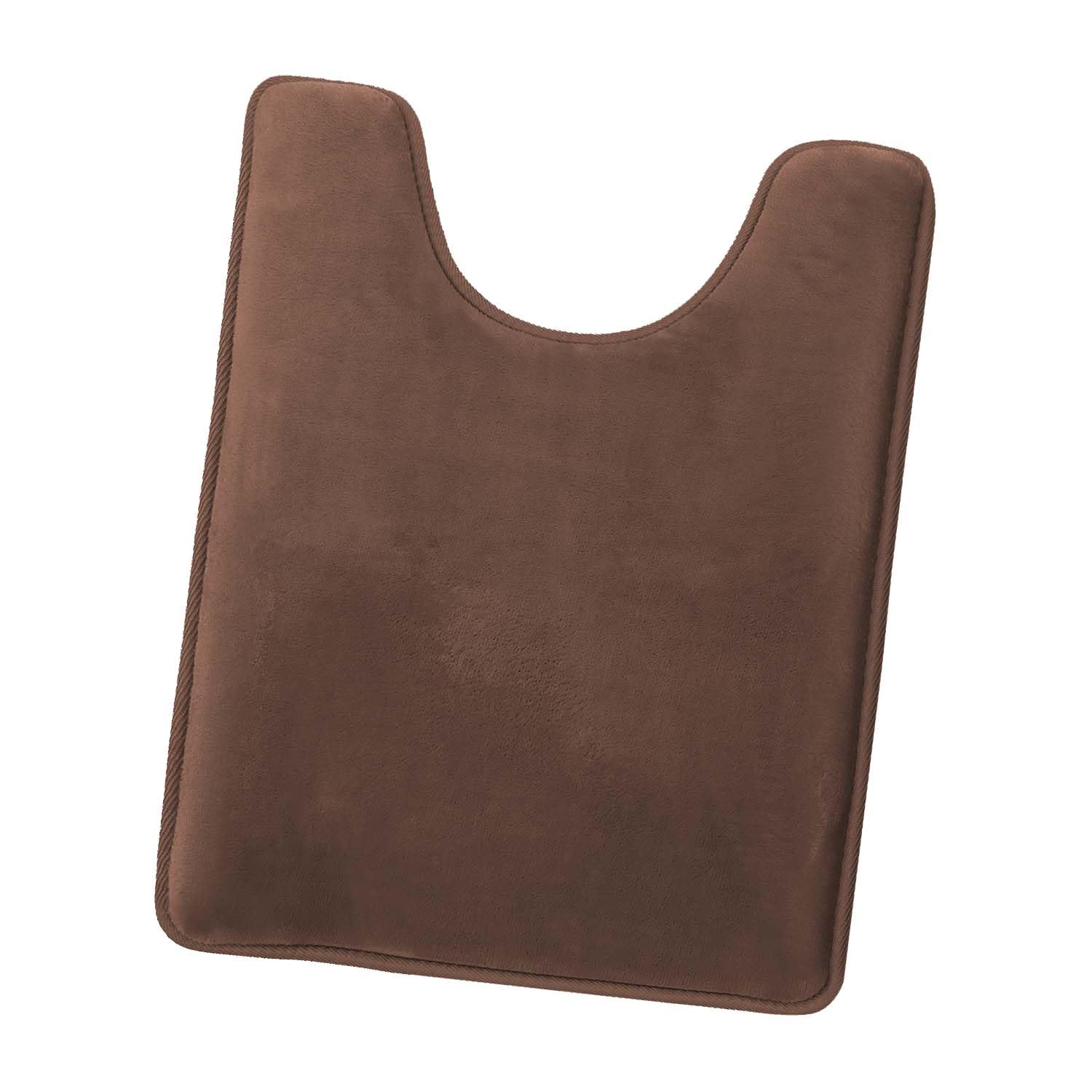 Clara Clark U-Shaped Contour Rug 24" x 19" - Memory Foam Bath Mat, Plush, Cozy, Ultra Soft, Non Slip, Perfect for U-Shaped Toilet Rug, Rugs for Bathroom, Machine Washable, Quick Dry - Blue Heaven
