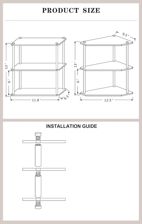 3 Tier Bathroom Counter Organizer，Ribbed Acrylic Shelves with Gold Poles，Space-Saving Vanity Countertop Corner Storage for Skincare, Perfume, Makeup & Toiletries