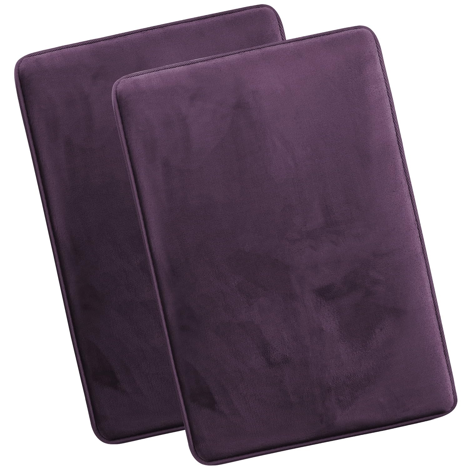 Nestl 1 Contour Bath Rug, Absorbent Memory Foam Bath Mat Bathroom Rug, Gray, 24"x20"
