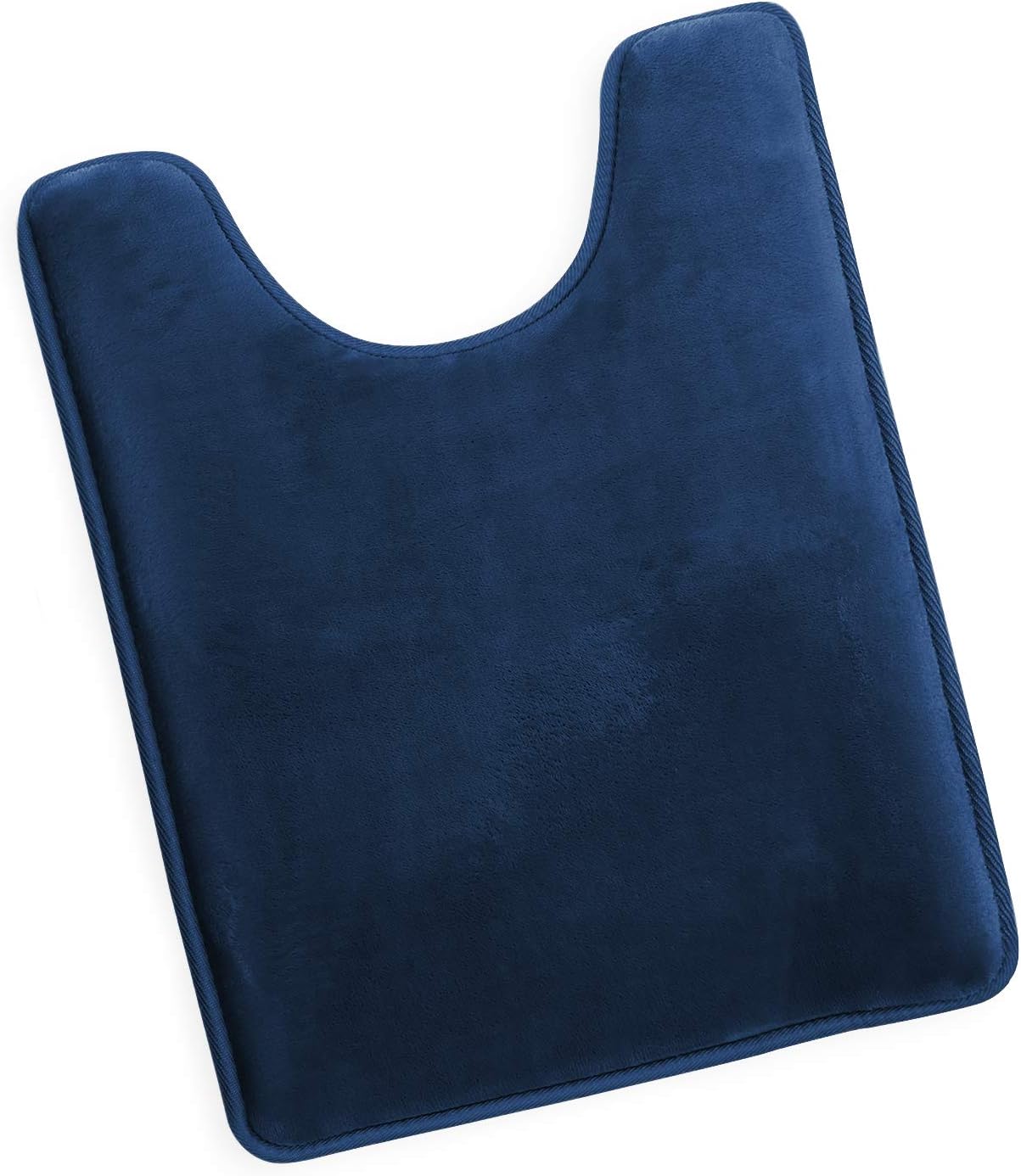 Clara Clark U-Shaped Contour Rug 24" x 19" - Memory Foam Bath Mat, Plush, Cozy, Ultra Soft, Non Slip, Perfect for U-Shaped Toilet Rug, Rugs for Bathroom, Machine Washable, Quick Dry - Blue Heaven