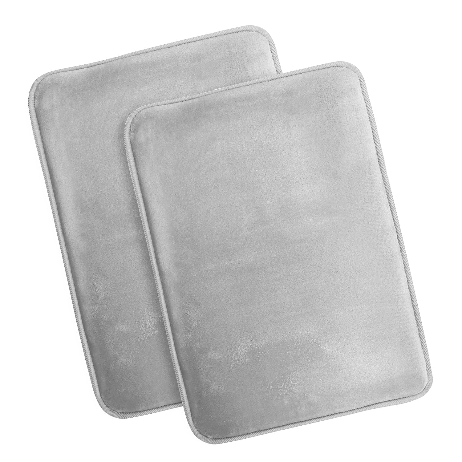 Nestl 1 Contour Bath Rug, Absorbent Memory Foam Bath Mat Bathroom Rug, Gray, 24"x20"