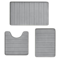 Sage Green Bathroom Rugs Sets 3 Piece Memory Foam Non Slip Bath Mats for Bathroom Floor and U-Shaped Contour Toilet Rug, Soft Washable Bathrom Sets Mats and Rugs Sets for Toilet Shower Sink
