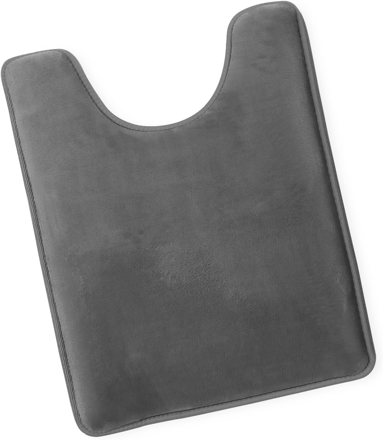 Nestl 1 Contour Bath Rug, Absorbent Memory Foam Bath Mat Bathroom Rug, Gray, 24"x20"