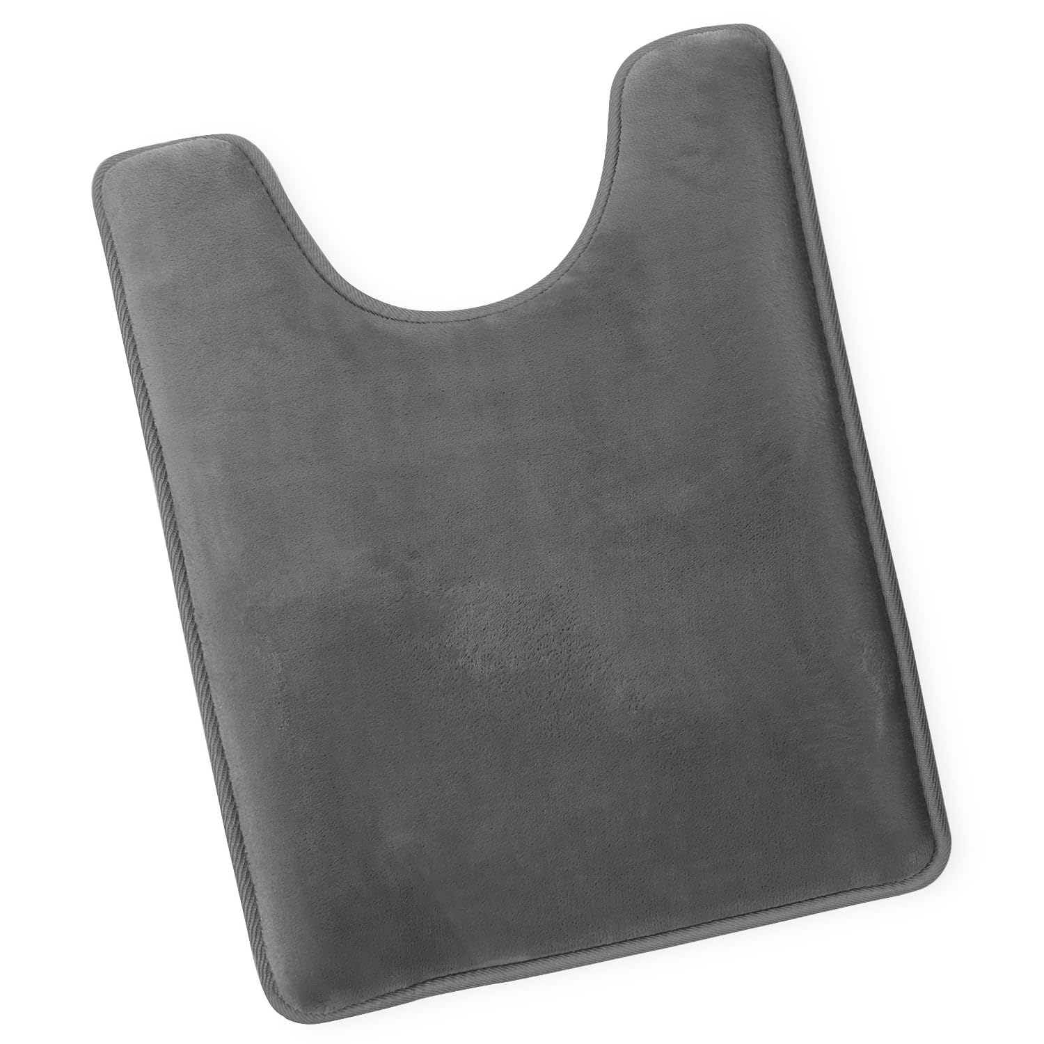 Nestl 1 Contour Bath Rug, Absorbent Memory Foam Bath Mat Bathroom Rug, Gray, 24"x20"