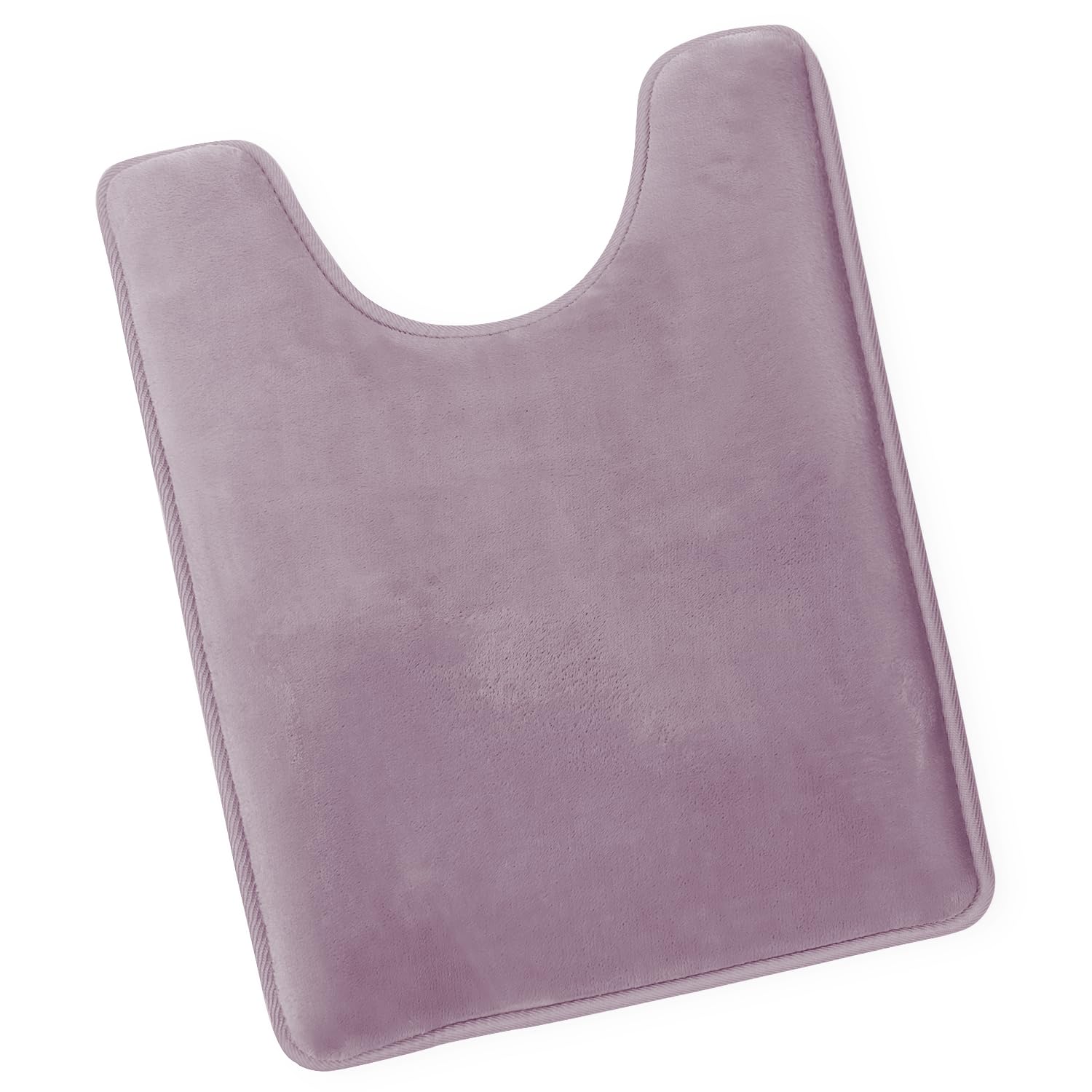 Clara Clark U-Shaped Contour Rug 24" x 19" - Memory Foam Bath Mat, Plush, Cozy, Ultra Soft, Non Slip, Perfect for U-Shaped Toilet Rug, Rugs for Bathroom, Machine Washable, Quick Dry - Blue Heaven