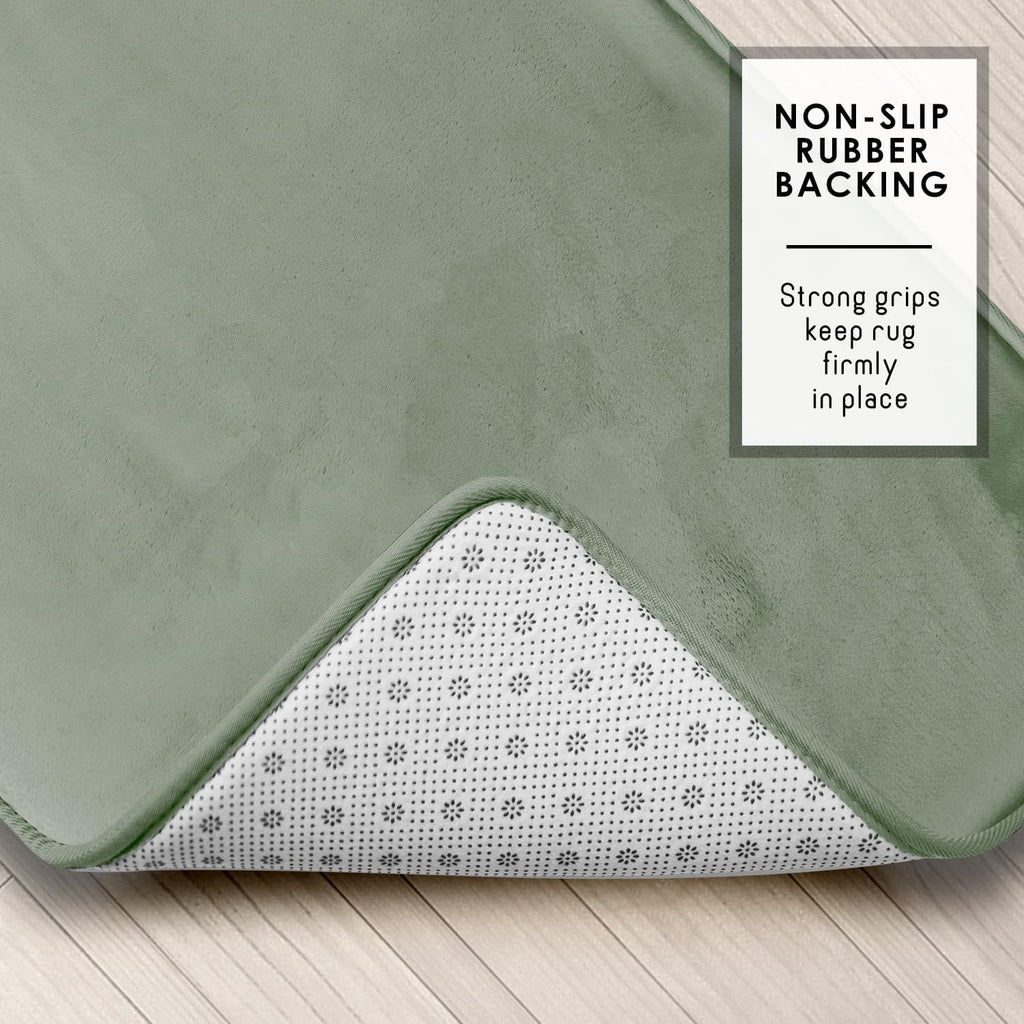 Clara Clark Bathroom Rugs, Velvet Memory Foam Bath Mat, Non-Slip Bath Rugs, Machine Wash, Dries Quickly, Ultra Soft Plush Bath Mats for Bathroom,