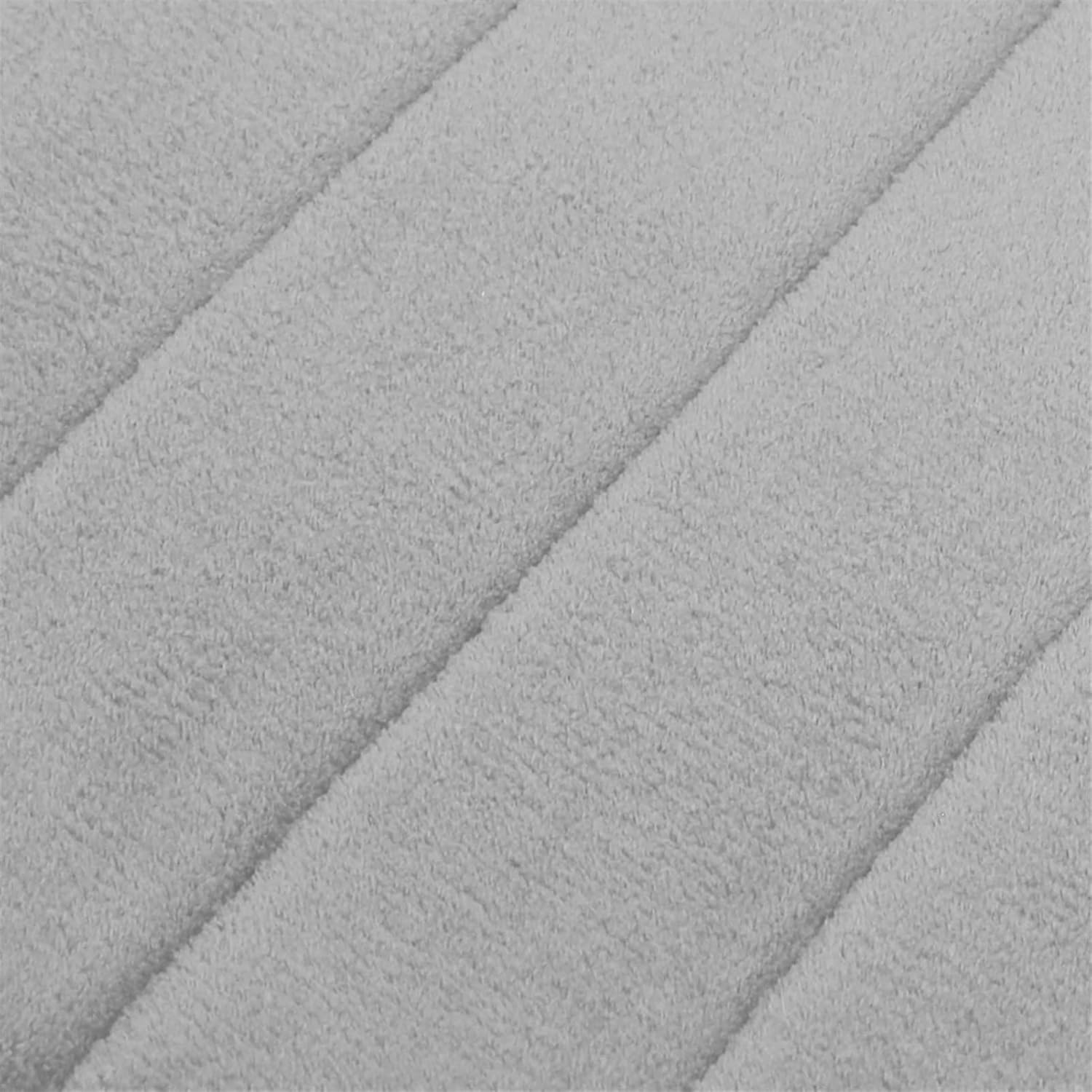 Lifup Soft U-Shaped Bathroom Rug, Memory Foam Bath Mat, Non Slip Water Absorption Dry Fast Toilet Mat, Bathroom Floor Mat Grey 1.3 x 1.6 Feet