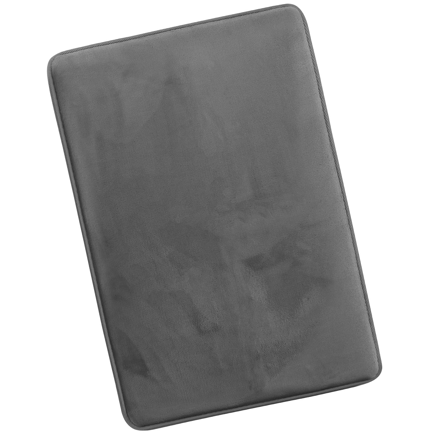 Nestl 1 Contour Bath Rug, Absorbent Memory Foam Bath Mat Bathroom Rug, Gray, 24"x20"