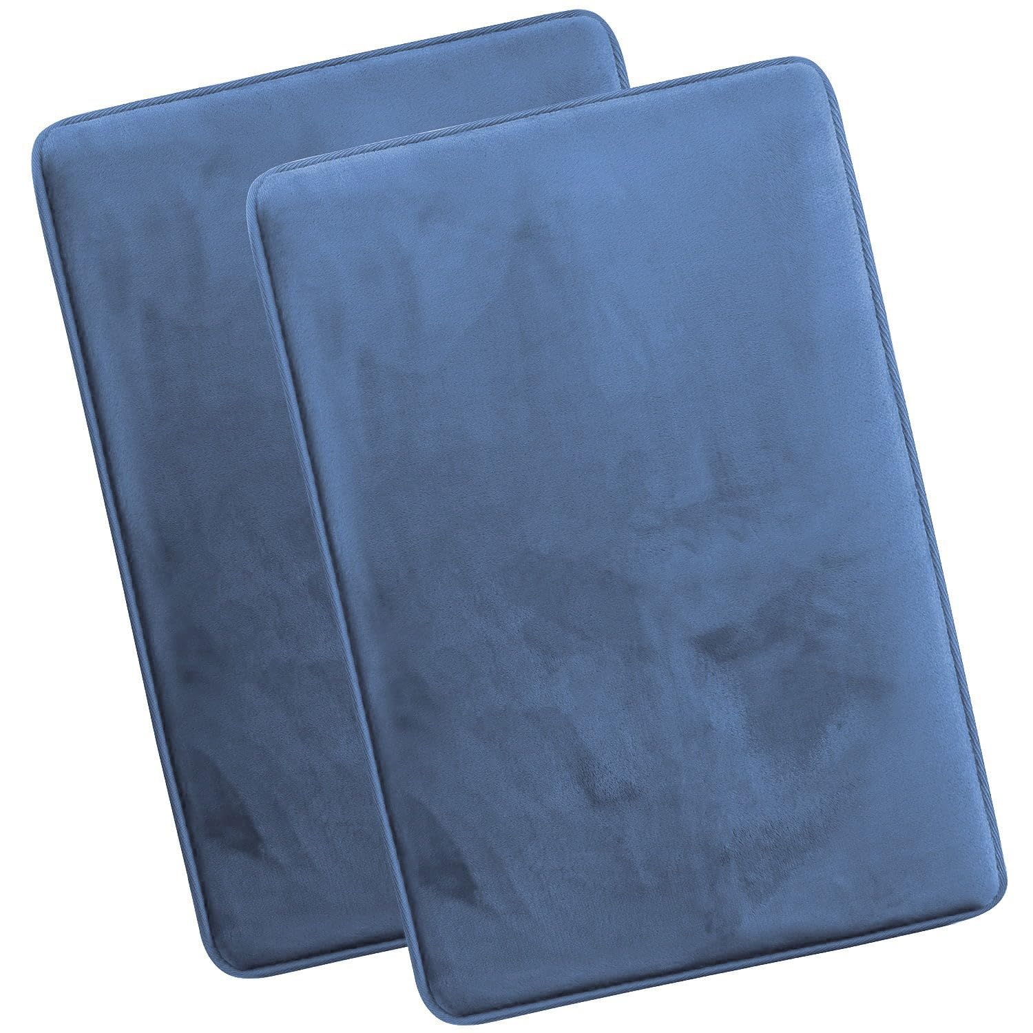 Nestl 1 Contour Bath Rug, Absorbent Memory Foam Bath Mat Bathroom Rug, Gray, 24"x20"