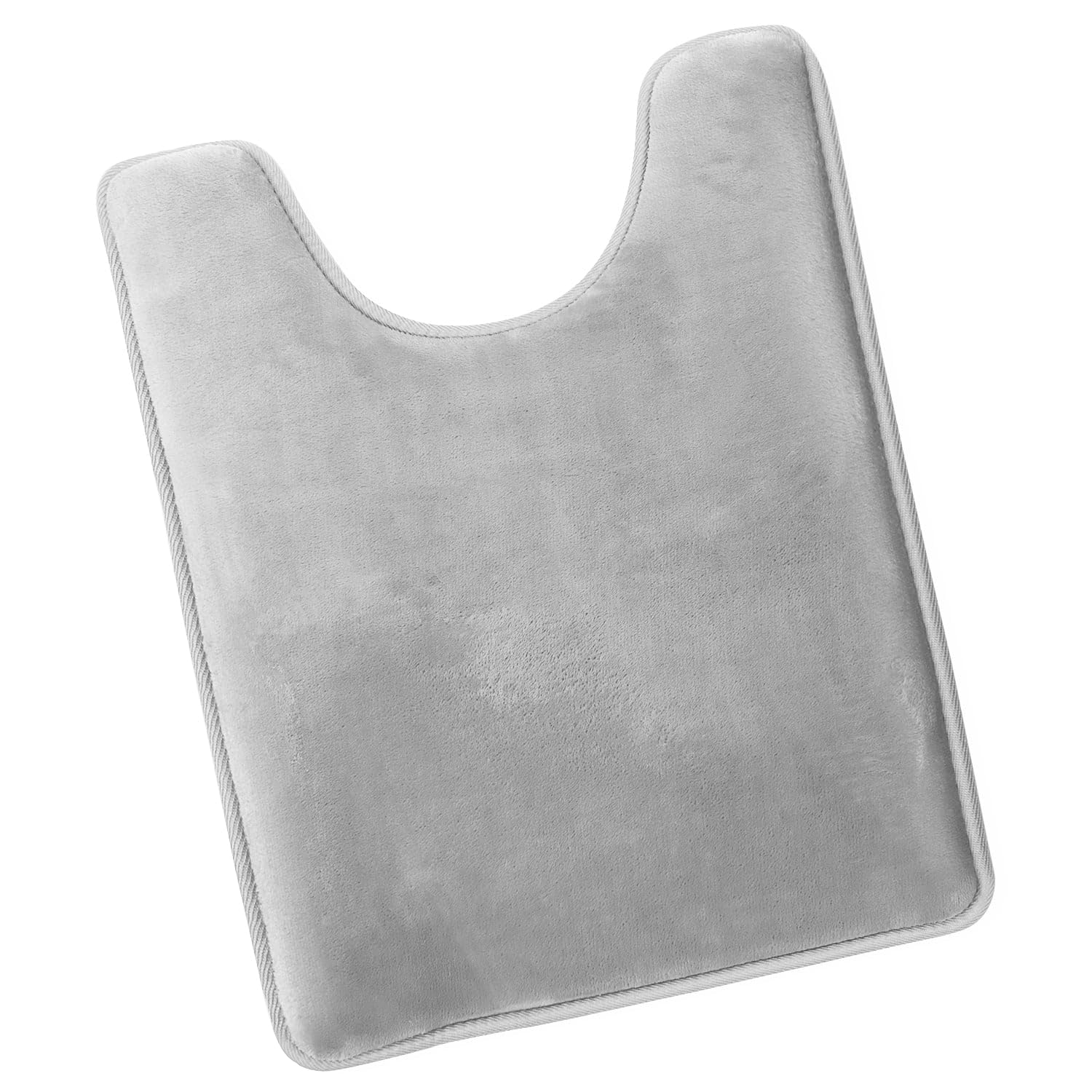 Nestl 1 Contour Bath Rug, Absorbent Memory Foam Bath Mat Bathroom Rug, Gray, 24"x20"