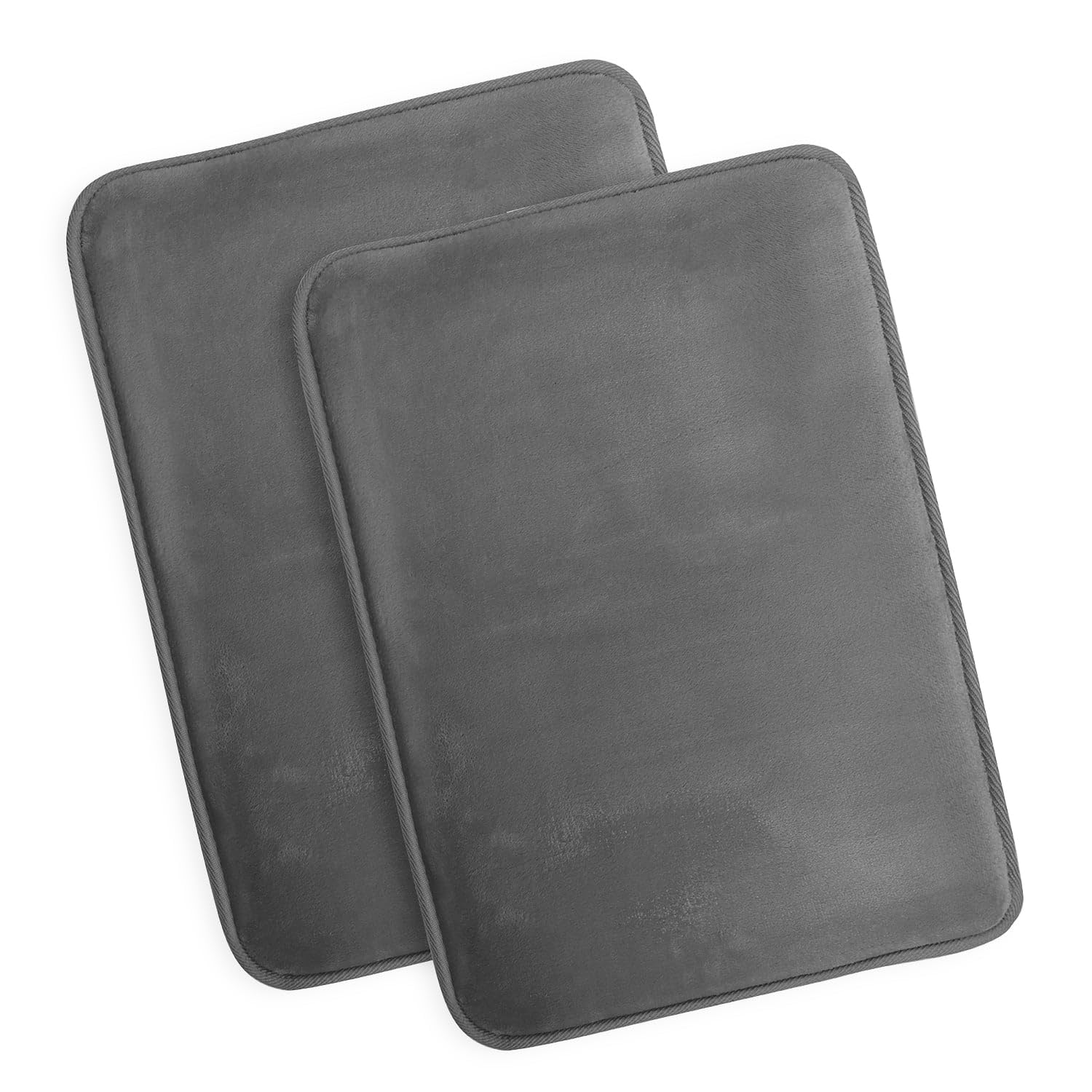 Nestl 1 Contour Bath Rug, Absorbent Memory Foam Bath Mat Bathroom Rug, Gray, 24"x20"