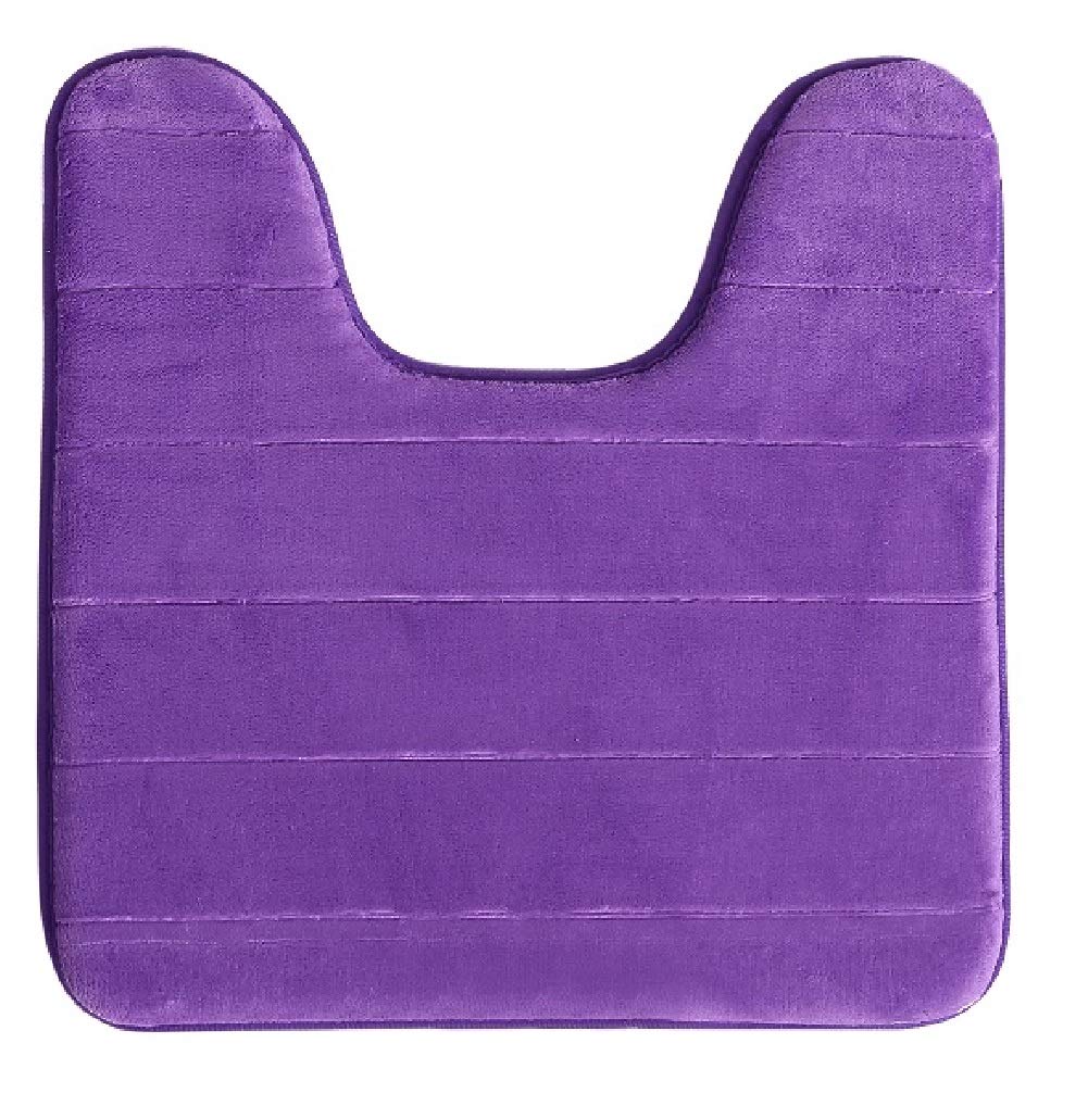 Memory Foam Toilet Bathroom Mat, Soft and Comfortable U-Shaped, Thick Water Absorption Non-Slip and Machine Wash and Easier to Dry for Bath Commode 20 X 24 Inches Contour Rug (Burgundy)