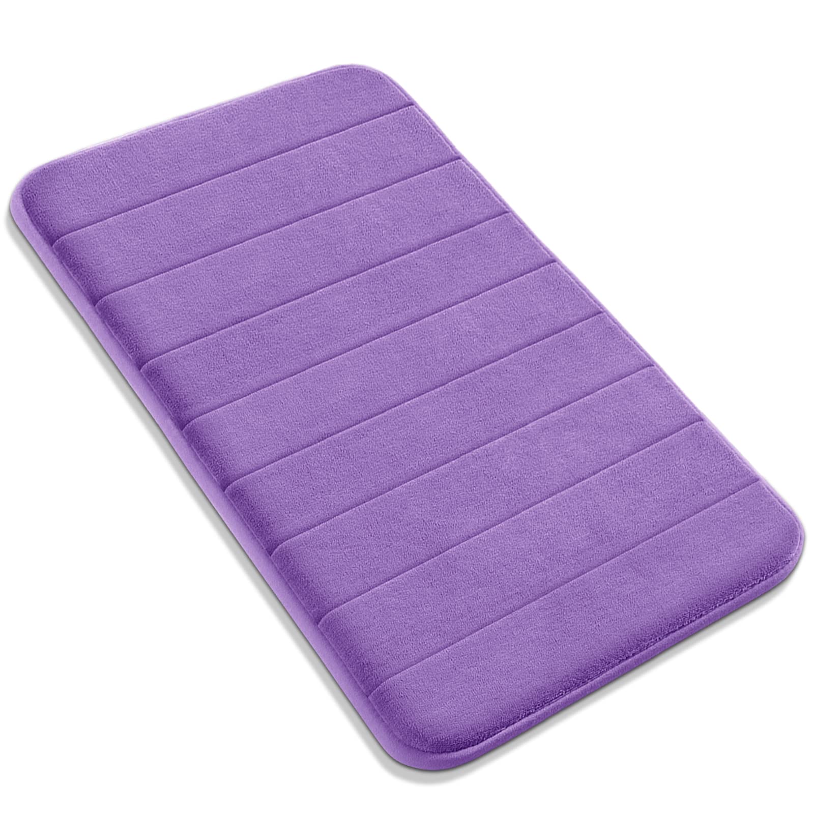 Yimobra Memory Foam Toilet Bath Mat U-Shaped, Soft and Comfortable, Super Water Absorption, Non-Slip, Thick, Machine Wash and Easier to Dry for Bathroom Commode Contour Rug, 24 X 20 Inches, Black