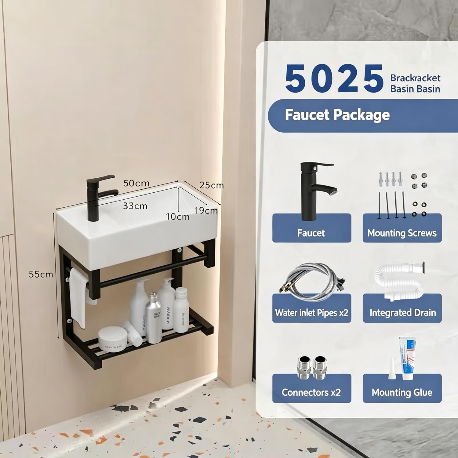20-inch washbasin, wash sink, ultra-narrow corner, wall-mounted washbasin, wall-mounted, small size, small apartment, mini narrow edge