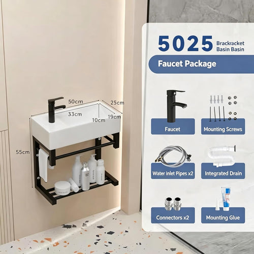 20-inch washbasin, wash sink, ultra-narrow corner, wall-mounted washbasin, wall-mounted, small size, small apartment, mini narrow edge