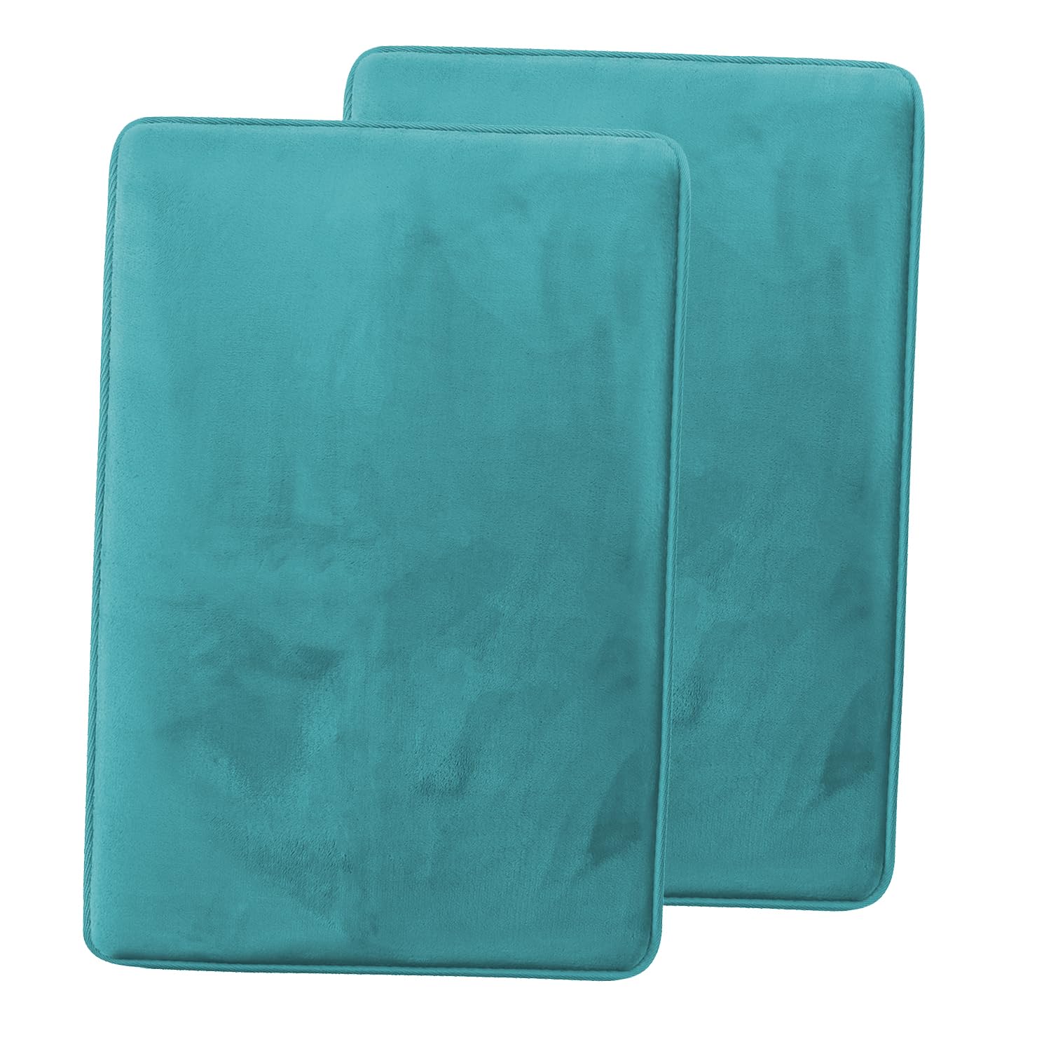 Clara Clark U-Shaped Contour Rug 24" x 19" - Memory Foam Bath Mat, Plush, Cozy, Ultra Soft, Non Slip, Perfect for U-Shaped Toilet Rug, Rugs for Bathroom, Machine Washable, Quick Dry - Blue Heaven