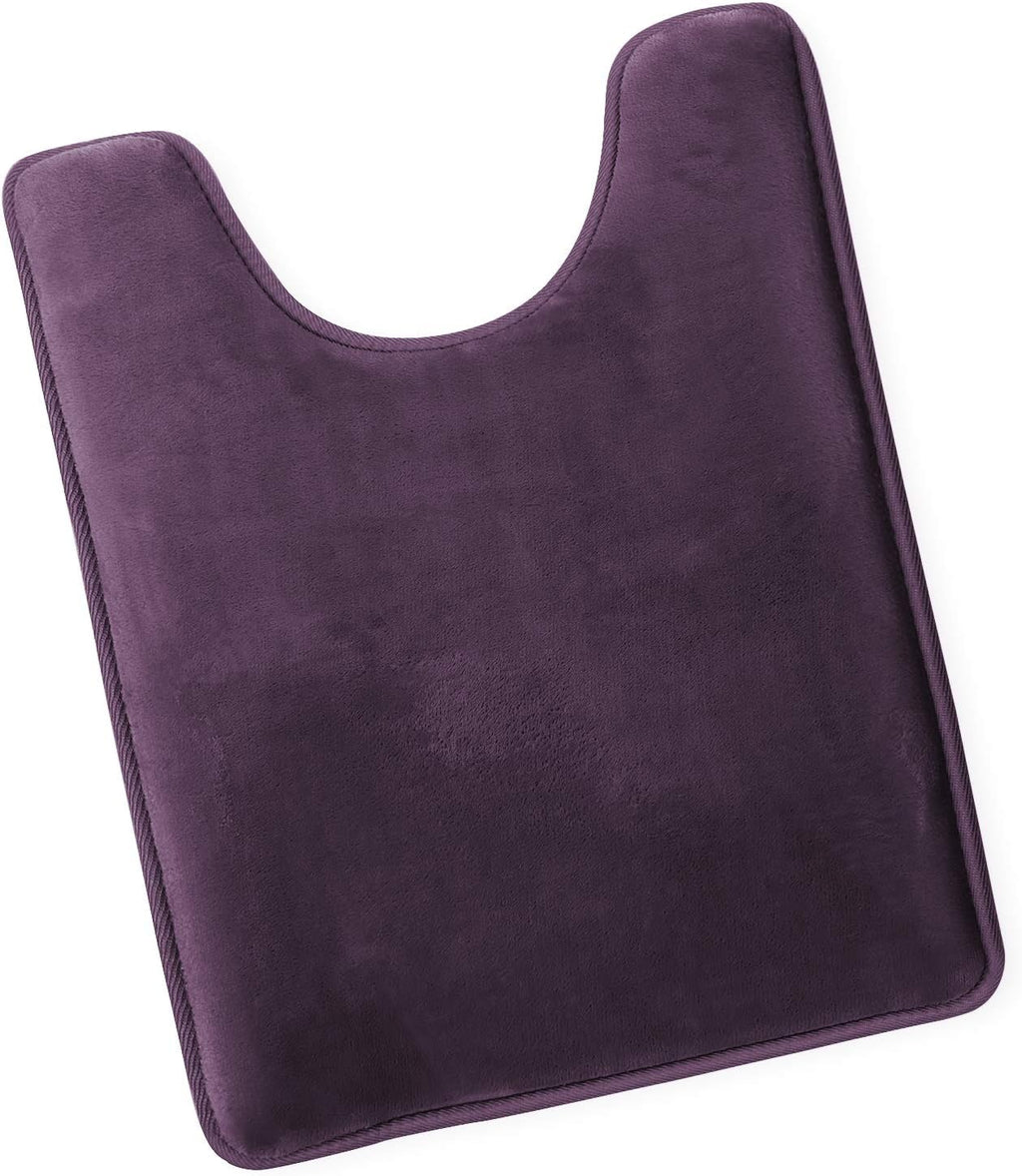 Clara Clark Bathroom Contour Rug, Ultra Soft Non Slip and Cozy, Velvet Memory Foam Toilet U-Shaped Bath Mat