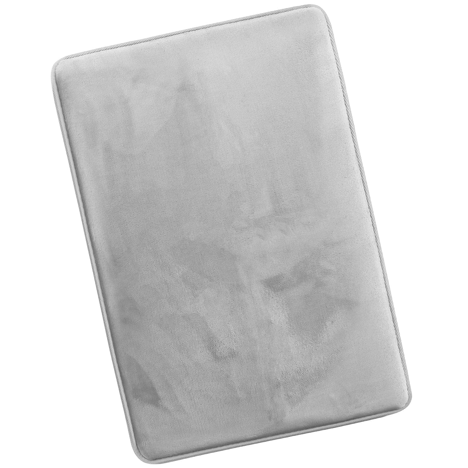 Nestl 1 Contour Bath Rug, Absorbent Memory Foam Bath Mat Bathroom Rug, Gray, 24"x20"
