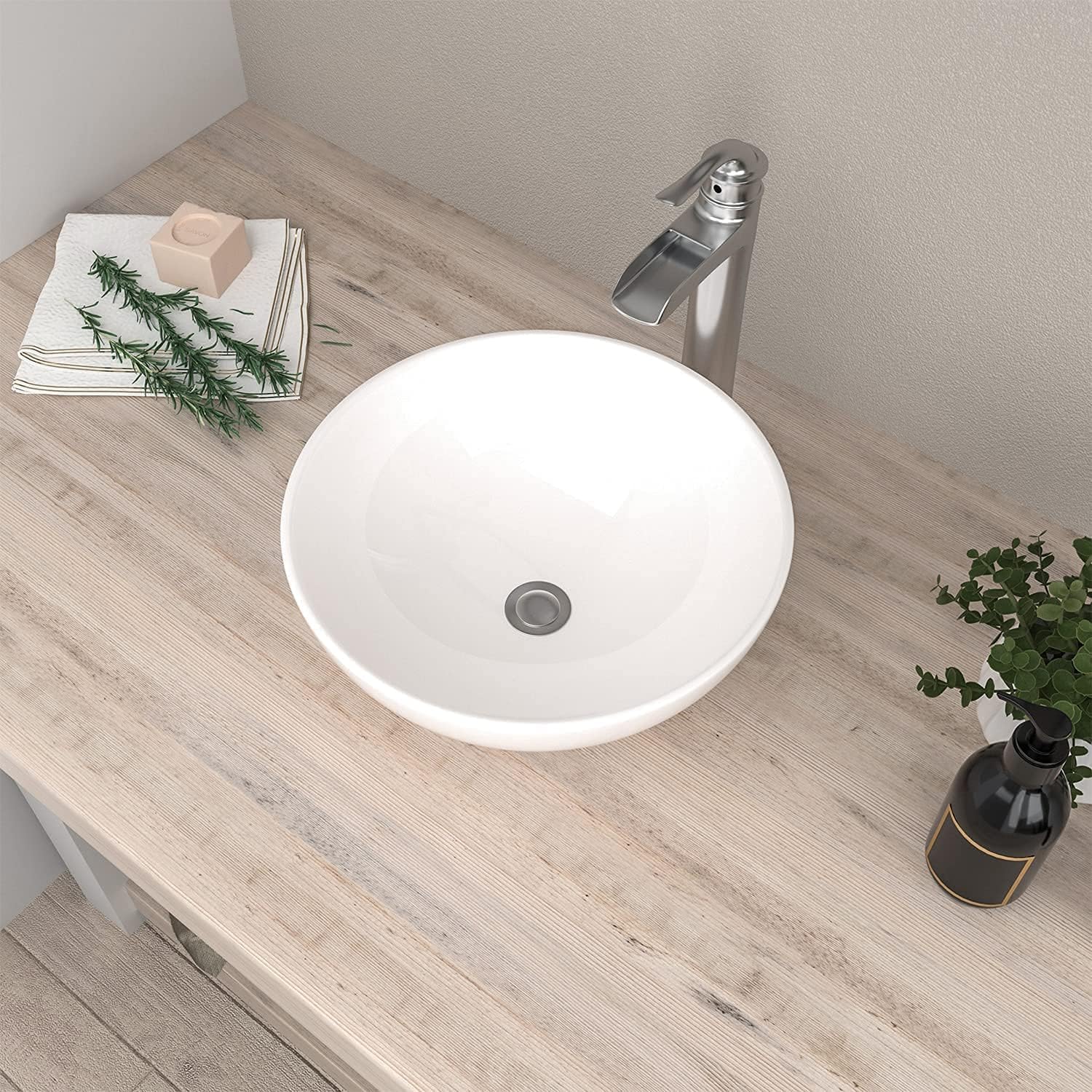 Mocoloo 21"x16" Wall Mounted Bathroom Sink White Rectangle Porcelain ADA Compliant Ceramic Bathroom Sinks Floating Vanity Sink for Lavatory Room Basin