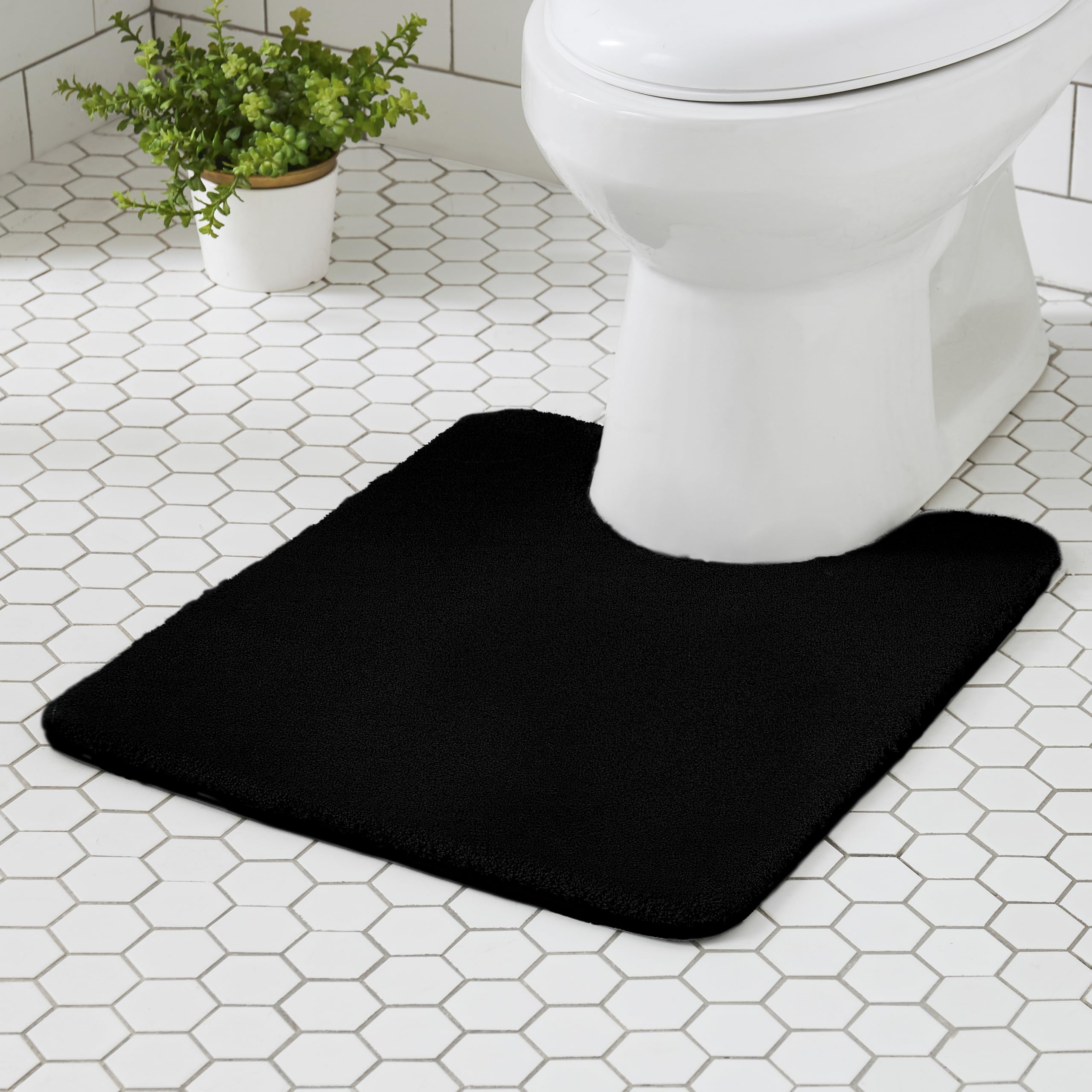 MINIDEAR Bathroom Rugs 24x17 Light Gray - Thick Memory Foam Bath Mat, Ultra Soft & Plush Fluffy, Non-Slip, Quick Dry, Absorbent Washable Floor Microfiber Mat for Tub, Home Decor Accessories