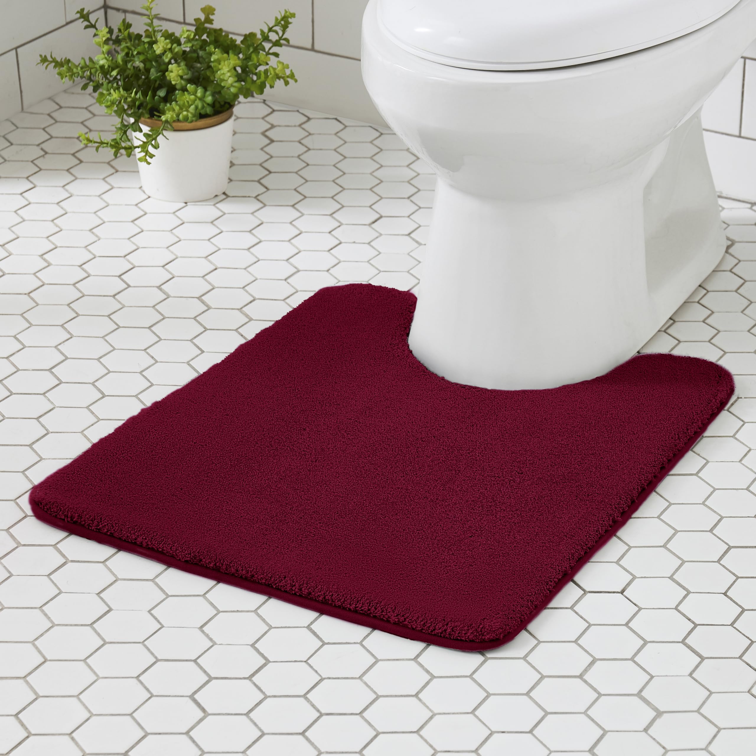 MINIDEAR Bathroom Rugs 24x17 Light Gray - Thick Memory Foam Bath Mat, Ultra Soft & Plush Fluffy, Non-Slip, Quick Dry, Absorbent Washable Floor Microfiber Mat for Tub, Home Decor Accessories