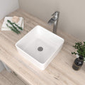Mocoloo 21"x16" Wall Mounted Bathroom Sink White Rectangle Porcelain ADA Compliant Ceramic Bathroom Sinks Floating Vanity Sink for Lavatory Room Basin